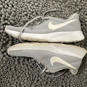 Nike Light Gray and White Athletic Shoes